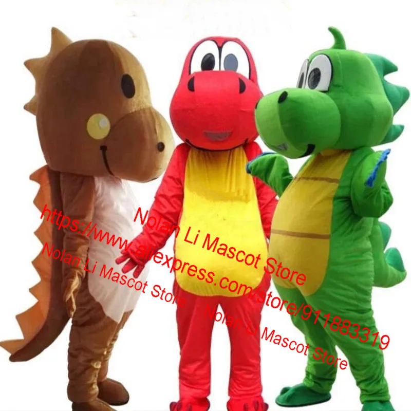 Hot Sales Green Dinosaur Mascot Costume Mask Cartoon Set Birthday Party Chasing Prop Role Play Adult Game Show Holiday Gift 819