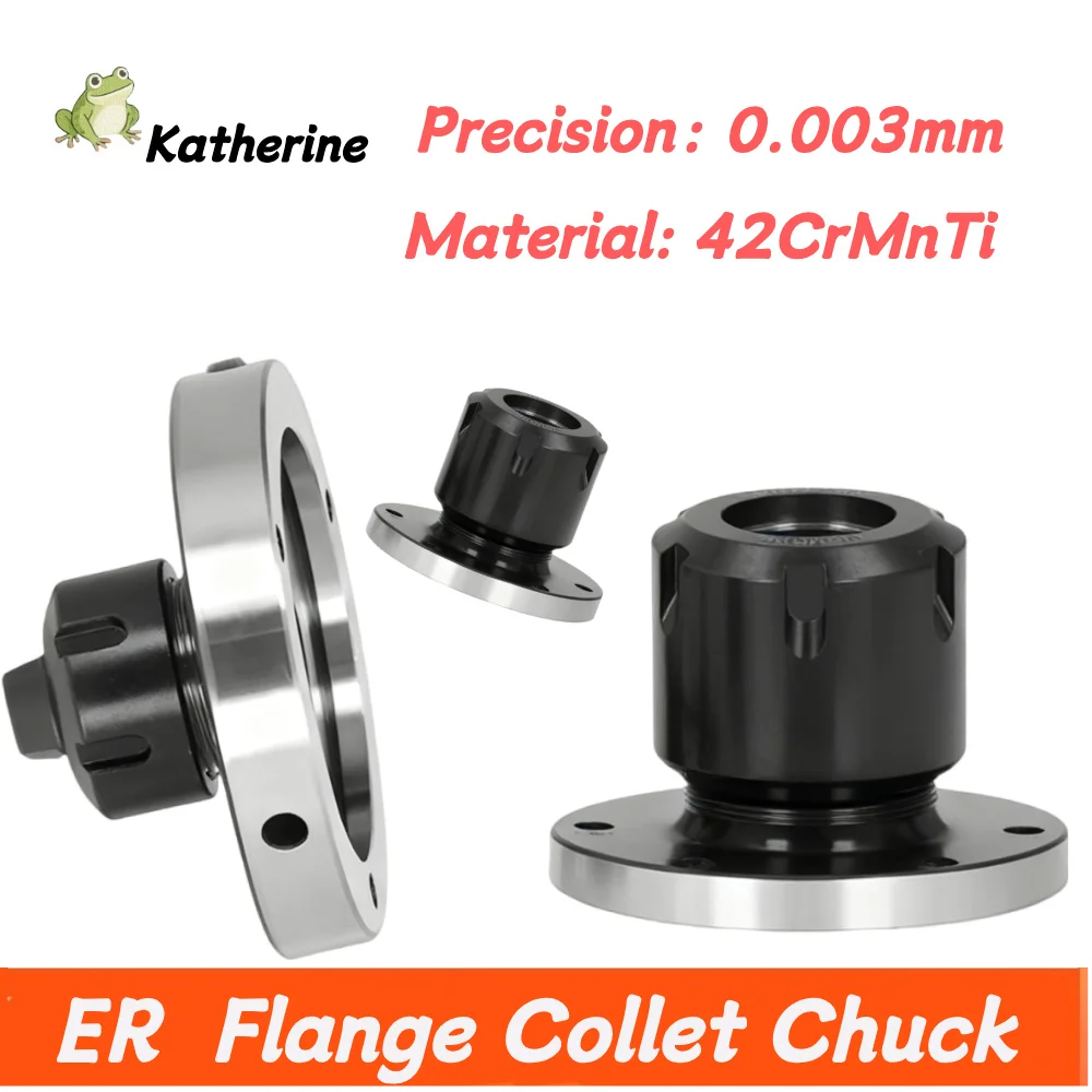 

80mm/100mm/125mm Diameter ER16 ER20 ER25 ER32 ER40 Collet Chuck High Accuracy Carbon Steel Fixing Chuck Holder for CNC Milling
