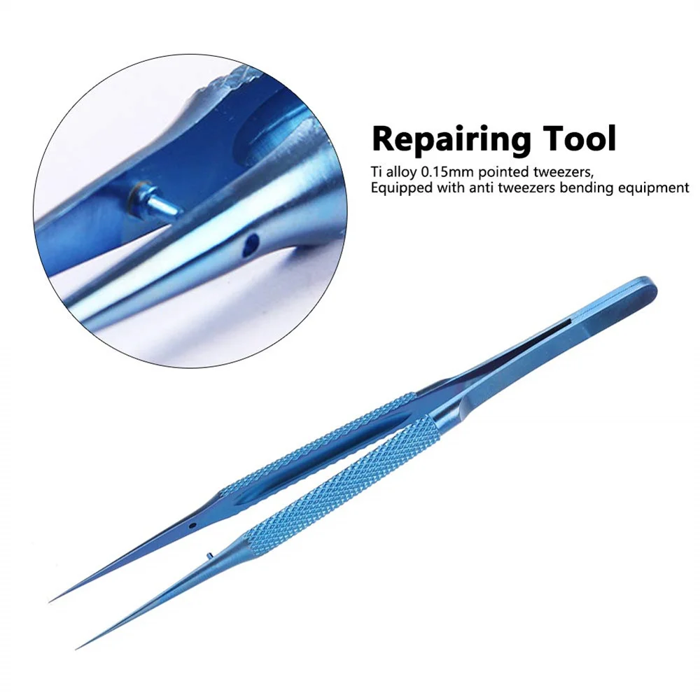 Maintenance Tool of Titanium Alloy Tweezers Machine 0.15Mm Demagnetization of Sharp-Pointed Straight Bending Twee