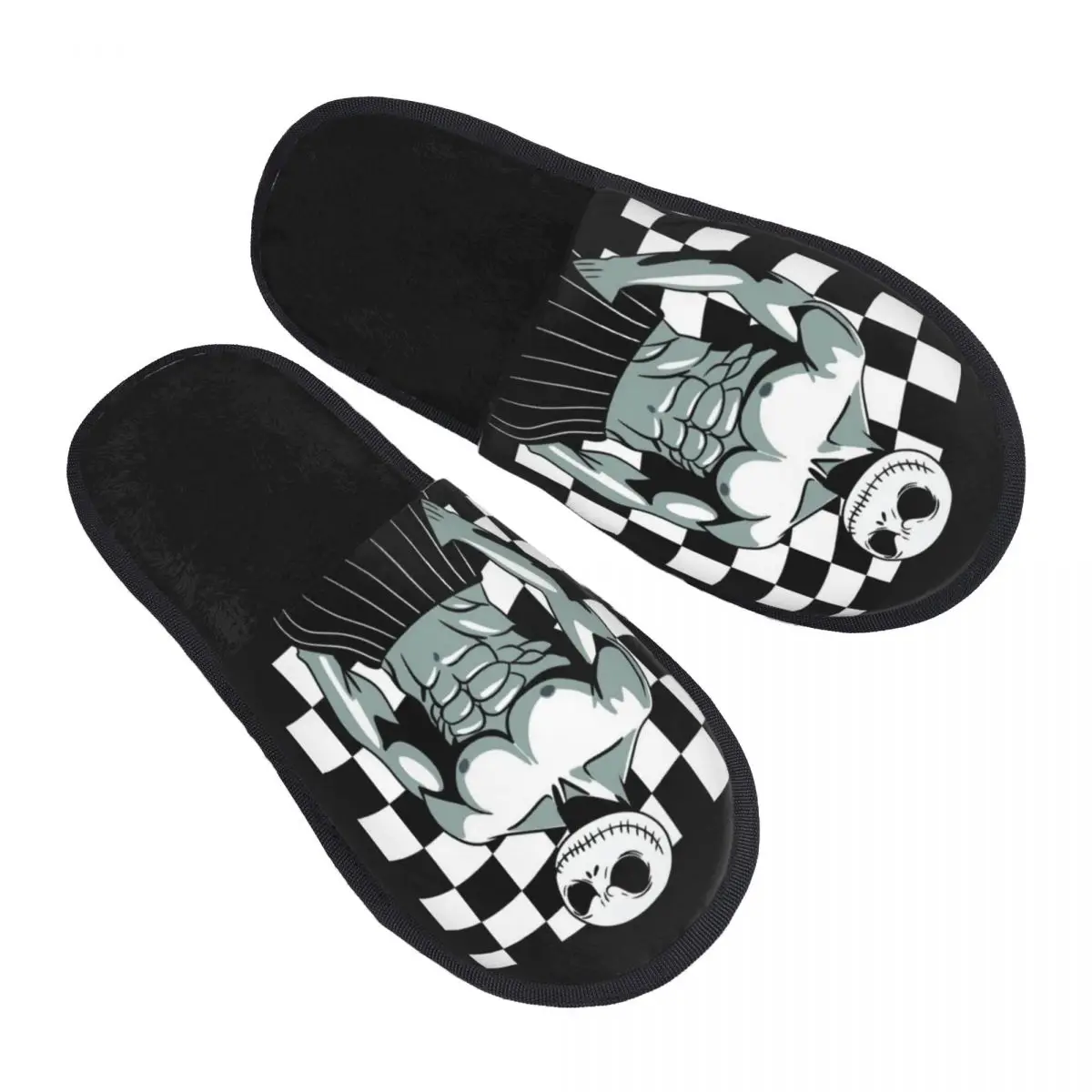 

Женские домашние тапочки с индивидуальным принтом Джек Скеллингтон, мягкие, теплые, с эффектом памяти, пушистые, для дома и улицы