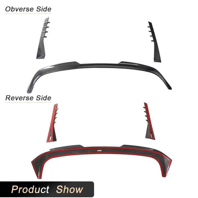 Car Rear Roof Spoiler Wings Carbon Fiber For BMW M3 G81 2021-2023 3PCS/Set Racing Roof Spoiler Wing