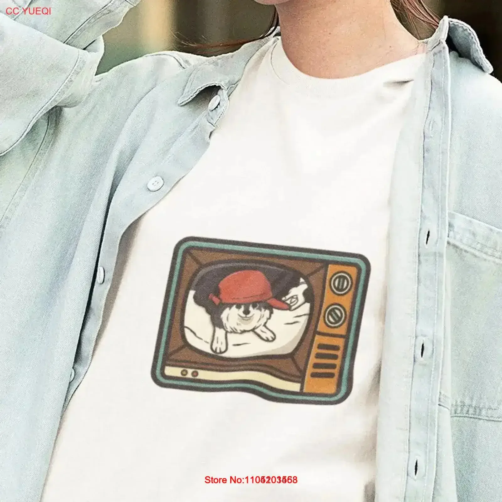 Layover Yeontan Vintage TV T Shirt Rainy Days Taehyung V Hobihearteu Shop Washed Casual Slightly graphic Comfortable vintage