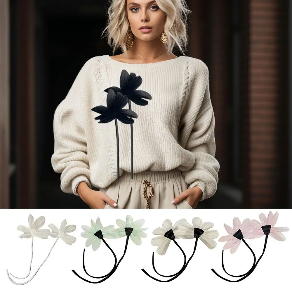 2 قطعة اكسسوارات مجوهرات القماش النسيج طوق زهرة اليدوية DIY بها بنفسك خياطة زهرة بروش دبابيس الدانتيل زهرة التلبيب دبابيس حفل زفاف