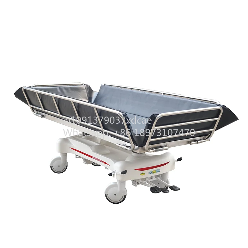 2026 New MN-YD005 Hospital Shower Bed Tiltable Bath Bed With Removable Wheels
