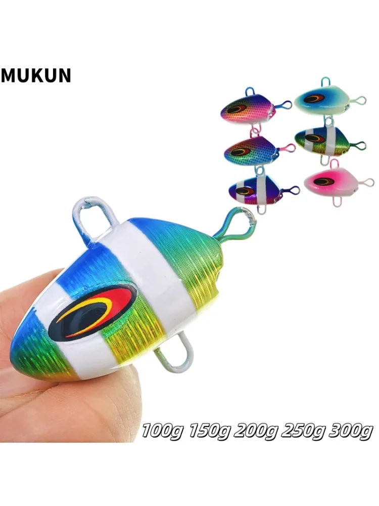 MUKUN 100g 150g 200g 250g 300g gabarit à coulage lent leurre tête en métal appât de pêche