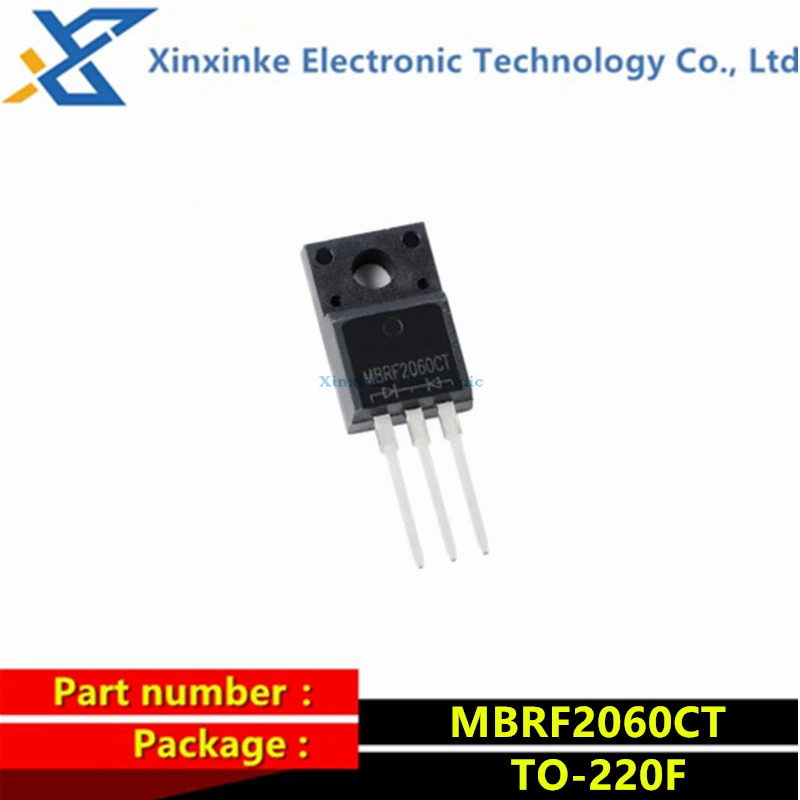

5PCS MBRF2060CT TO-220F 60V 20A Schottky Rectifier Diode