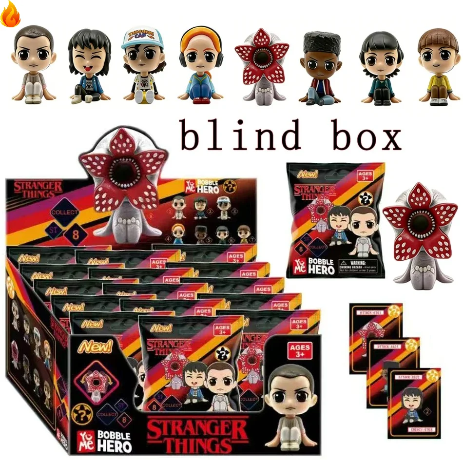 Figura de Dustin Comiendo una Flor de Stranger Things, en Bolsa, Adorno de Anime, Caja de Regalo para Fanáticos, Decoración del Hogar