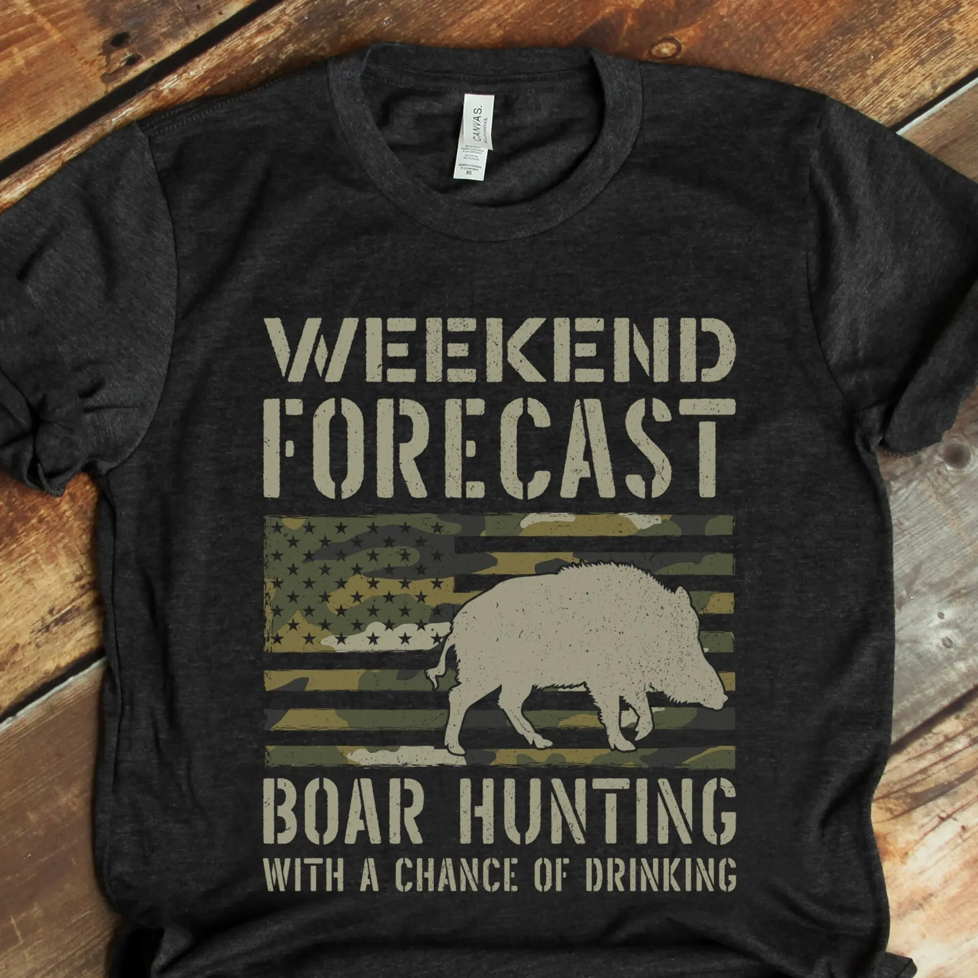 Boar hunting shirt, boar shirt, fathers day hunting gift for dad, weekend forecast boar hunting with a chance of drinking