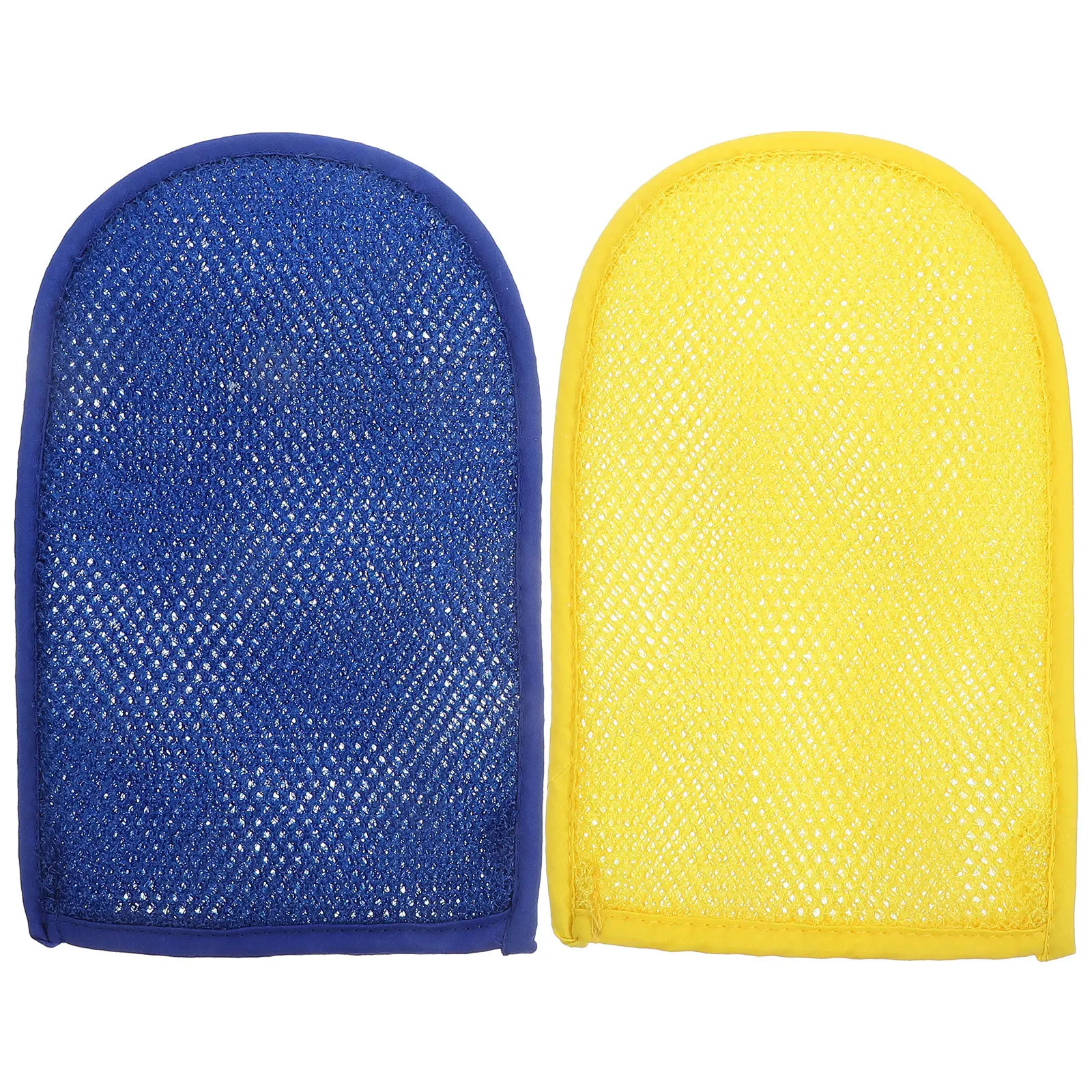 2 قطعة قفازات الاستحمام التقشير قفازات حمام منظف الجسم التطهير العميق مقشر ميت للرجال النساء الظهر الرقبة الكتفين قدم