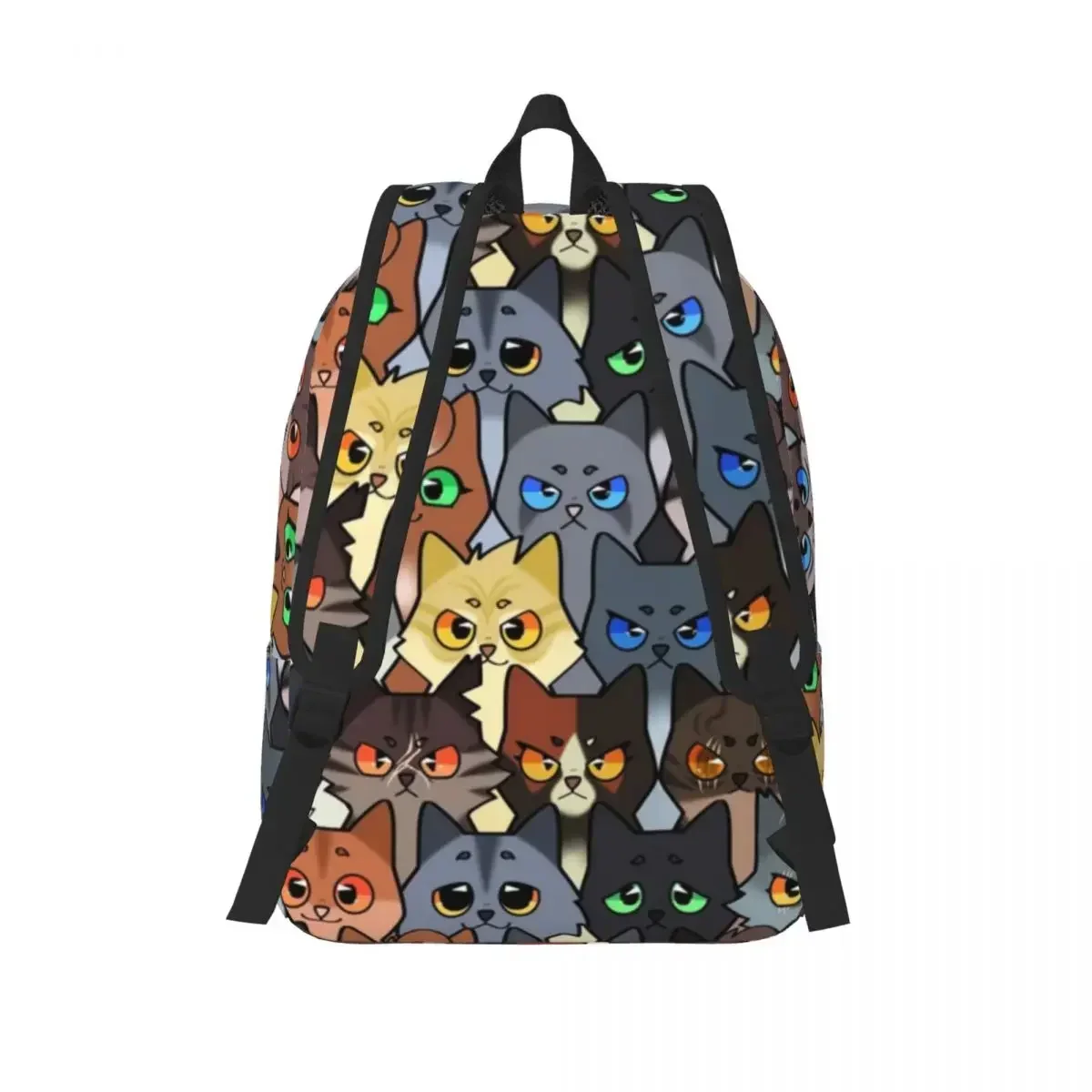 حقيبة كتب مدرسية للرجال والنساء من Warrior Kits Cat، حقيبة نهارية لطيفة للمشي لمسافات طويلة في الكلية المتوسطة والثانوية #3