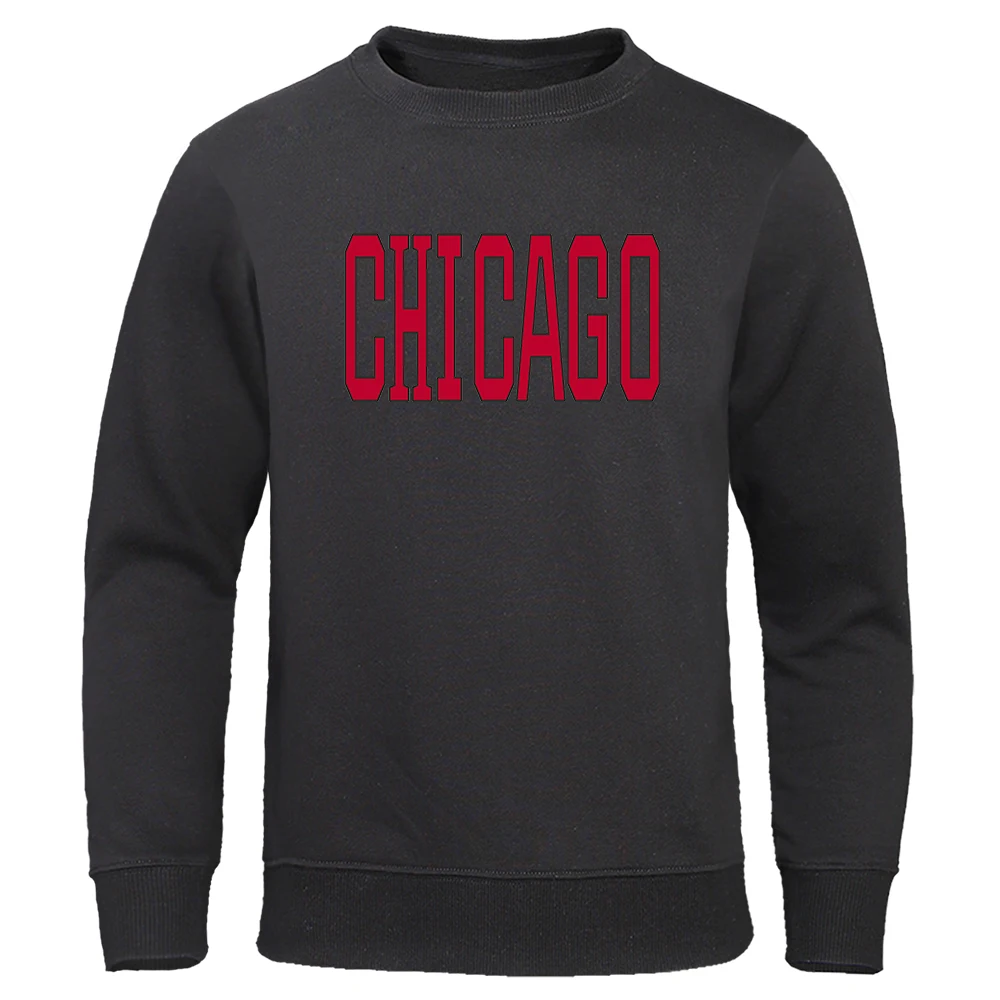 Chicago Basketball Uniform Printing Pullover Men Hip Hop Sweater Autumn Simplicity Hoody O-Neck Loose Clothes Man Sweatshirts