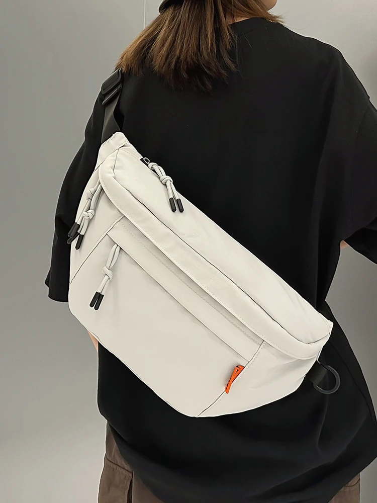 

Large Capaci Crossbody Bag ex Sports Cycling Bapa Casual Street Sle Nylon Material Zipper Closure Soft oulder S...