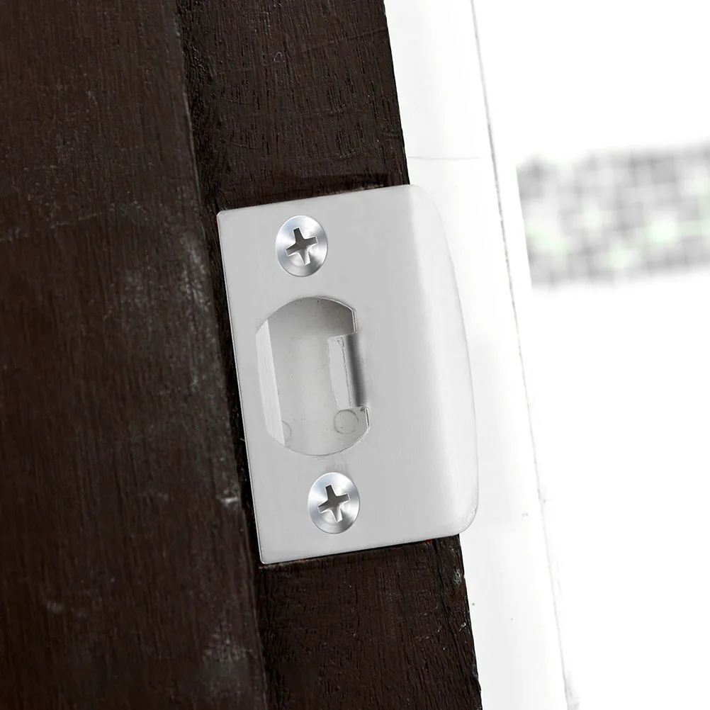 

4Pcs Stainless Steel Door Latch Plates High Strength Reinforcement Security Privacy Home Entry Doors Door Latch Plates