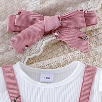 Citgeett Autumn Infant Baby Girls Long Sleeve Romper Floral Print Patchwork Bow Jumpsuits Cute Headband Clothes Set 5