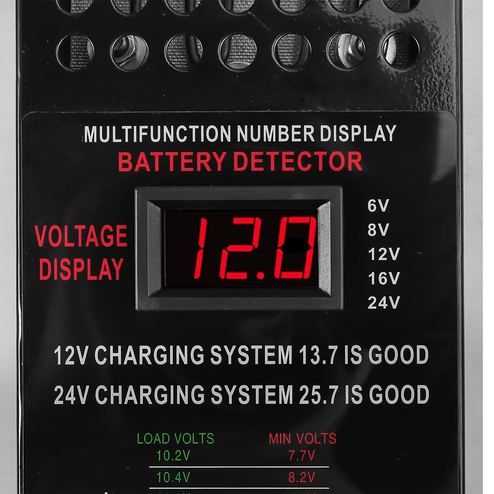 Automotive 6/8/12/24V Battery Load Tester  Voltmeter Voltage Tester LCD Display for Car,RV, Motorcycles, ATV, Boats, Vehicle