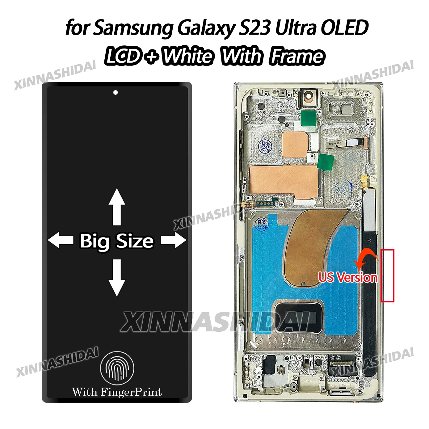 Voor Samsung Galaxy S23 Ultra OLED Big Size LCD Display Digitale Touch Screen Digitizer Vergadering S918B S918U S918W LCD Onderdelen