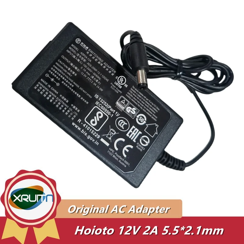 Genuine HOIOTO ADS-25NP-12-1 12024E 12V 2A AC Switching Adapter Charger 24W Power Supply ADP24-12A ADS-25FSG-12-2 12024E