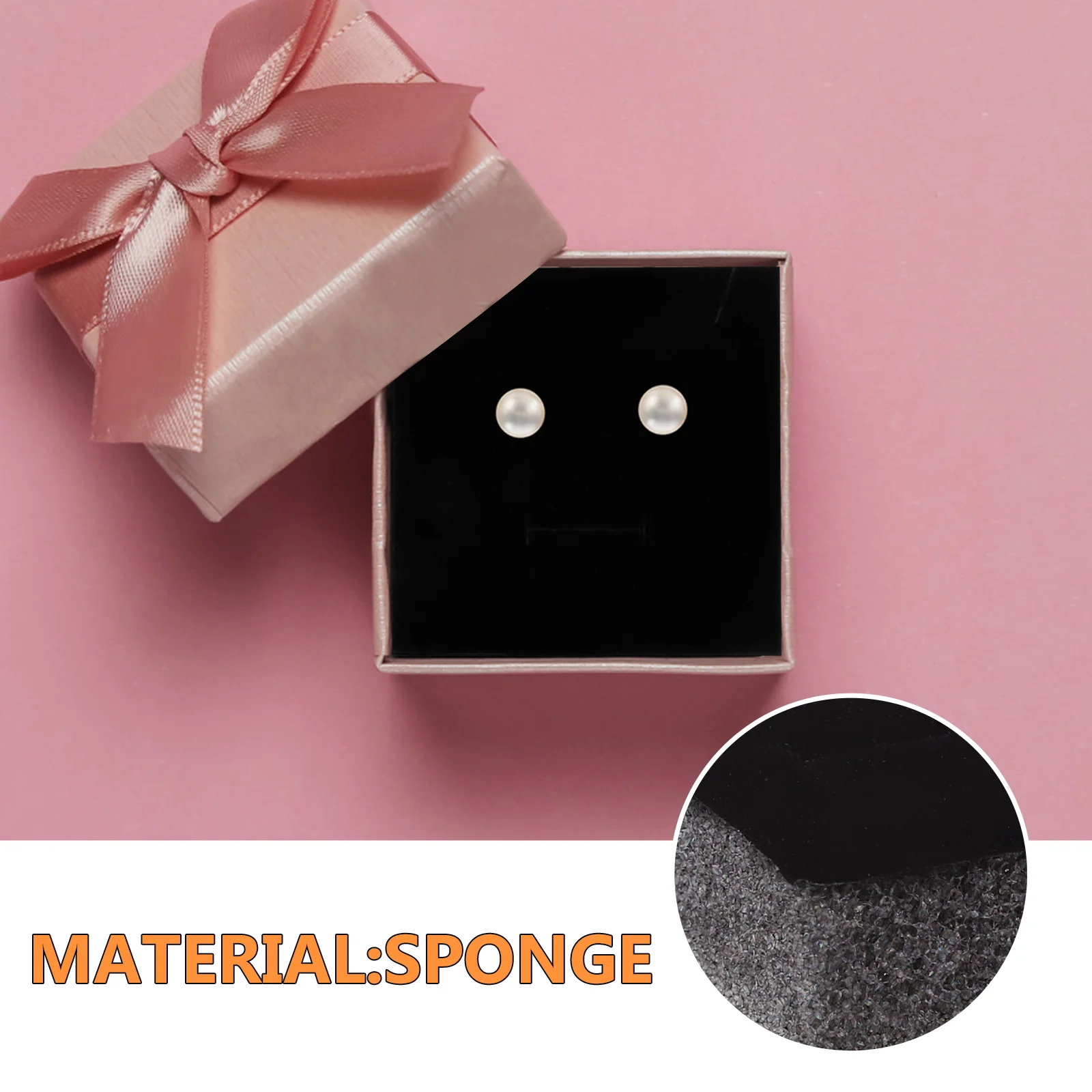 20 Pcs Jewelry Box Foam Ring Holder Black Insert Inserts for Boxes Organizer The Display Sponge Mat Ear Stud Man