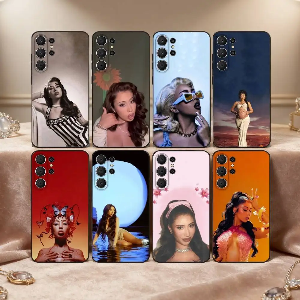 

K-Kali uchis S-Sincerely Singer Phone Case For Samsung S26,S25,24,23,22,30,21,10,9,Ultra,Plus,Lite,FE Soft Black Case