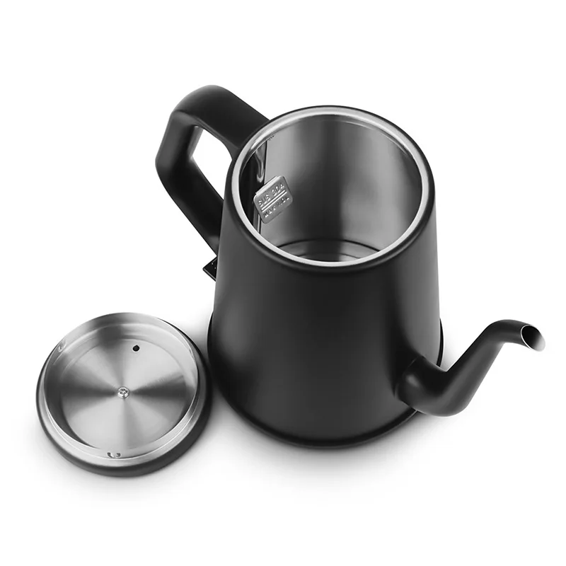 Nathome Electric Kettle 1L Fast Boiling Swan-neck Gooseneck Kettle Brew Coffee Tea Retro Stainless Steel Water Boiler NSH1810