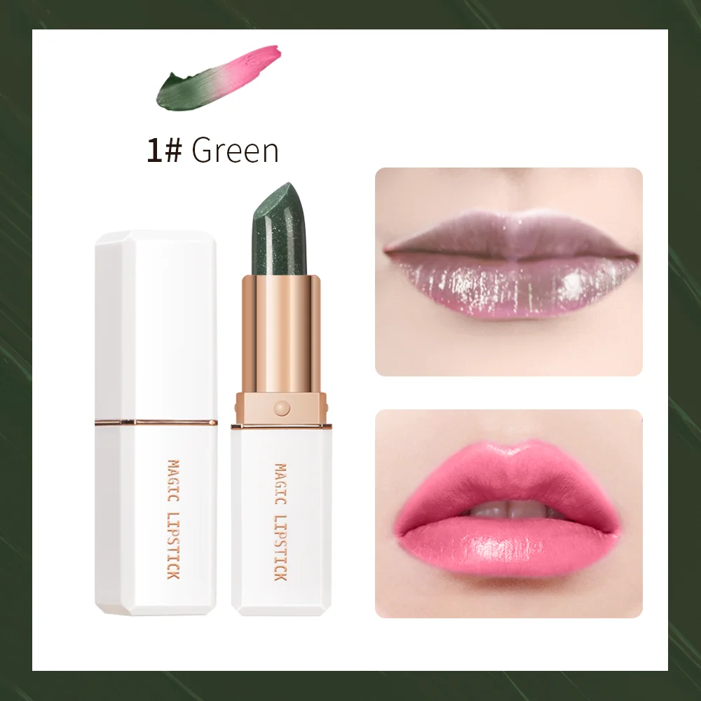 Lápiz labial mágico que cambia de Color con la temperatura, bálsamo labial hidratante de larga duración, resistente al agua, 6 colores, mujer