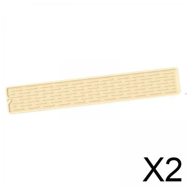 

2x Kitchen Sink Drying Mat with Fast Drainage - Efficient Utensil Organizer