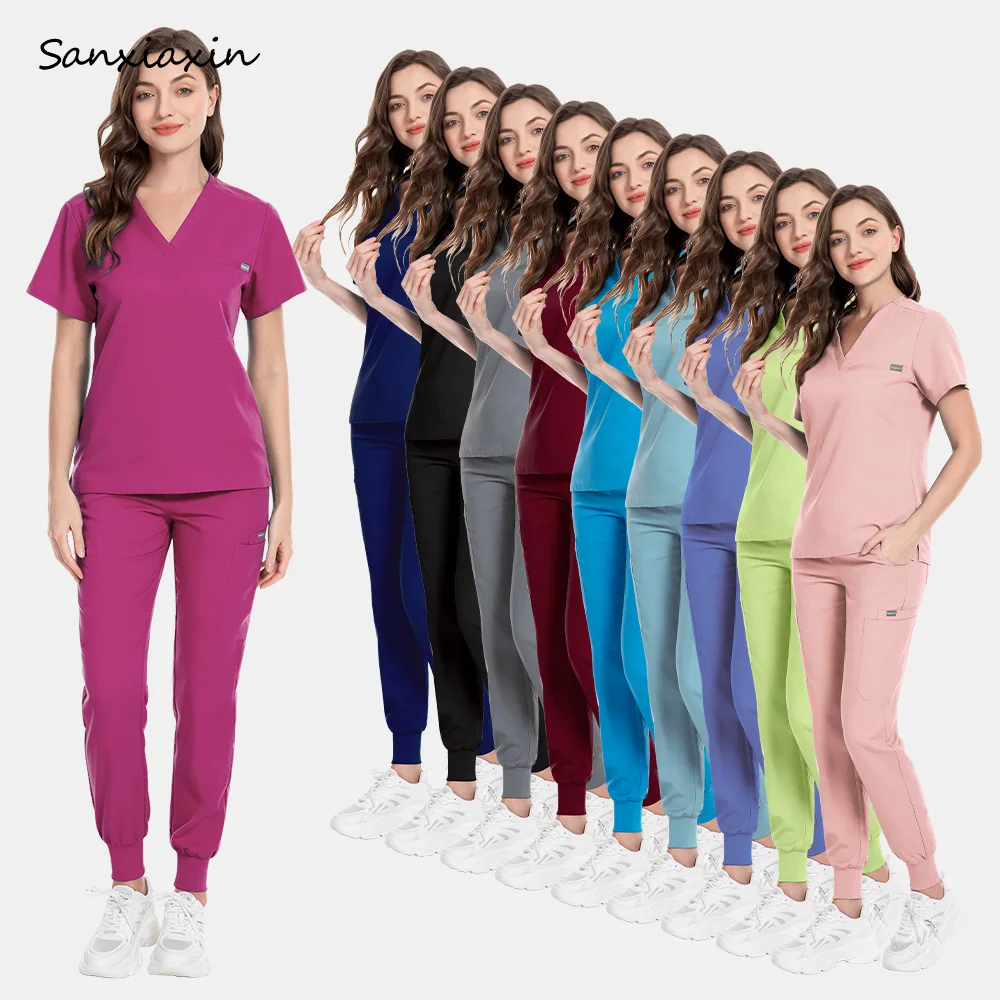 

XS-XXL стоматологическая рабочая униформа, набор скрабов для ухода за здоровьем, рабочая униформа для салона красоты, пылезащитная лабораторная одежда, ветеринарные скрабы, костюмы