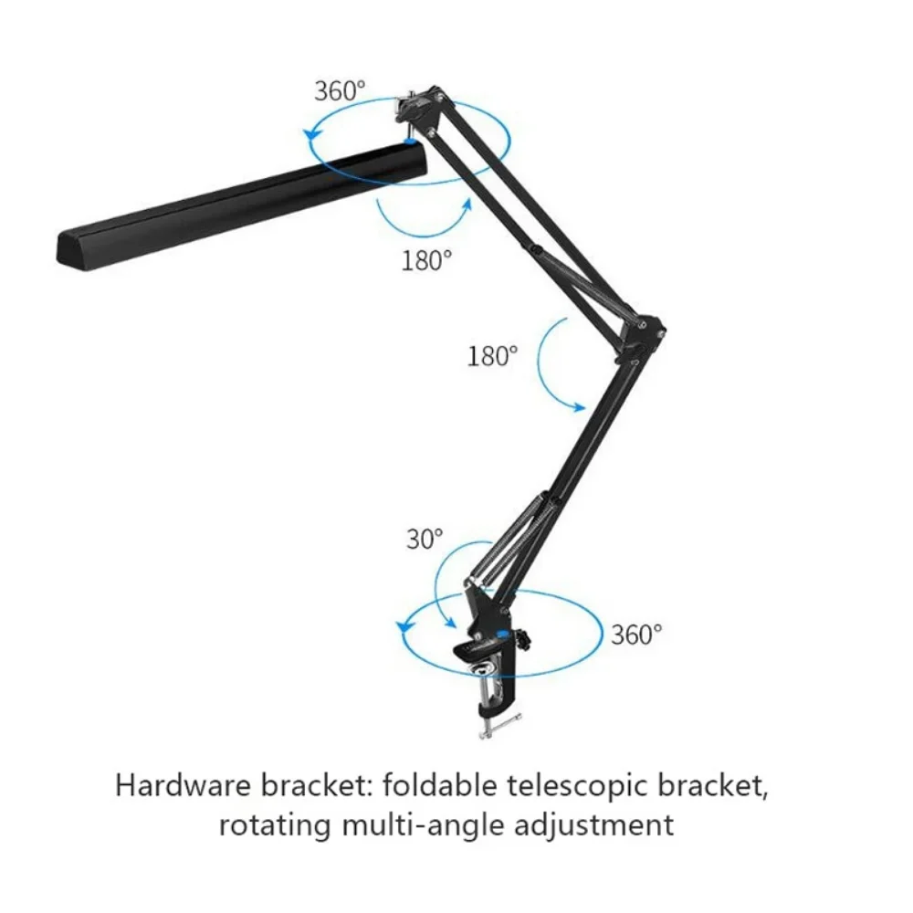 Led Desk Lamp Home Office Modern Table Lamp Metal Architect Adjustable Folding Reading Light Flexible