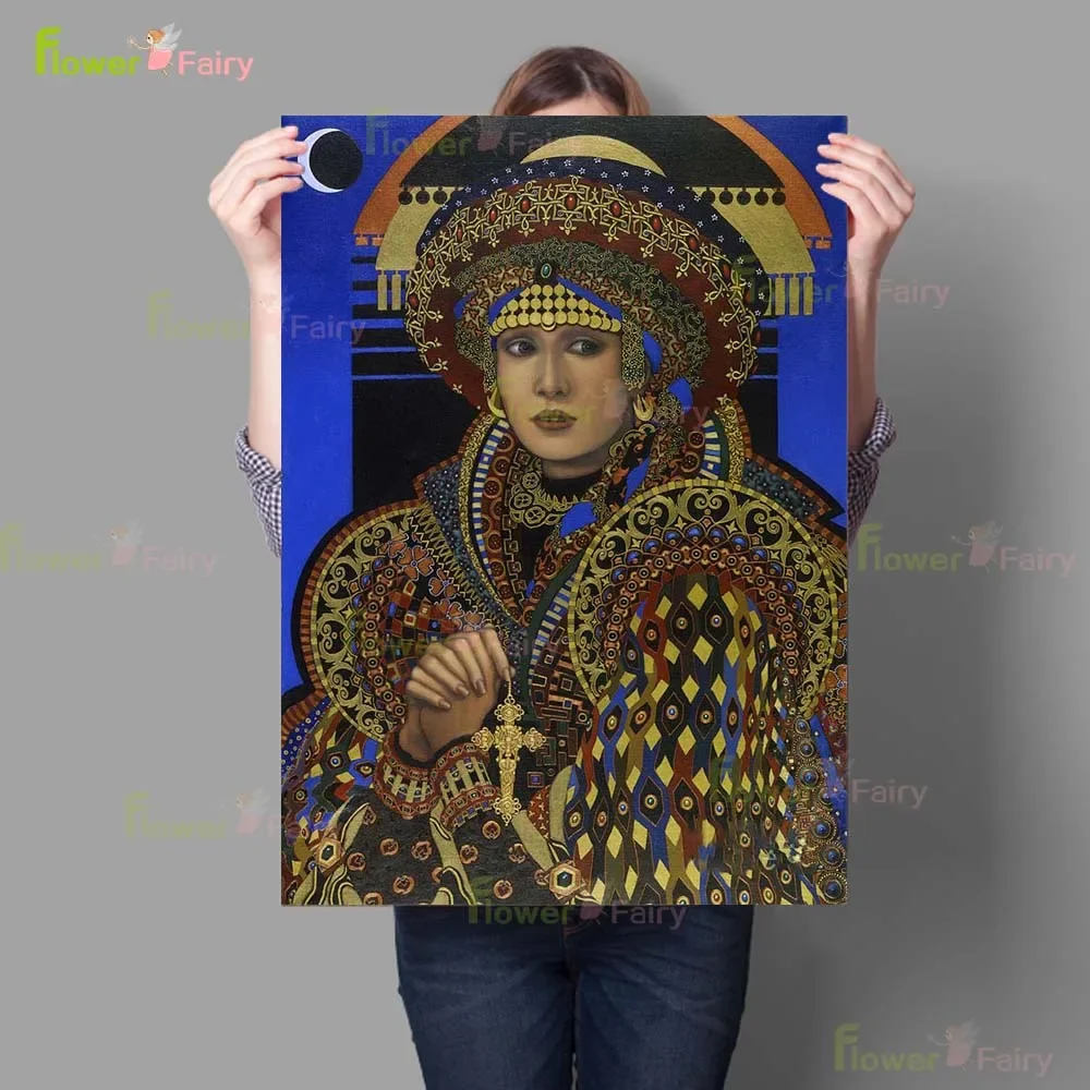 Intrique Nubian Princess Zuni Woman Prince Solitare Eagle Claw Wall Art Canvas Painting Wall Pictures For Living Room Unframed