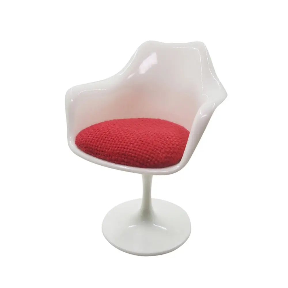 

1/6 Scale Doll Round Legged Chair Doll Accessories Scene Model Miniature Rotating Leisure Chair Playing House Platic