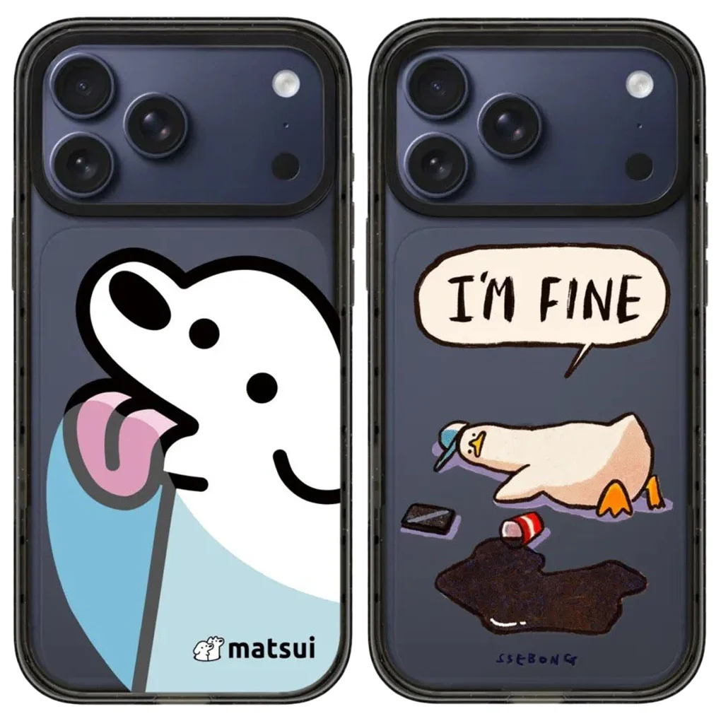 

I'm Fine Acrylic Black Border Magnetic Case: Compatible with IPhone 17 16 15 14 13 12 Pro Max 17 Air