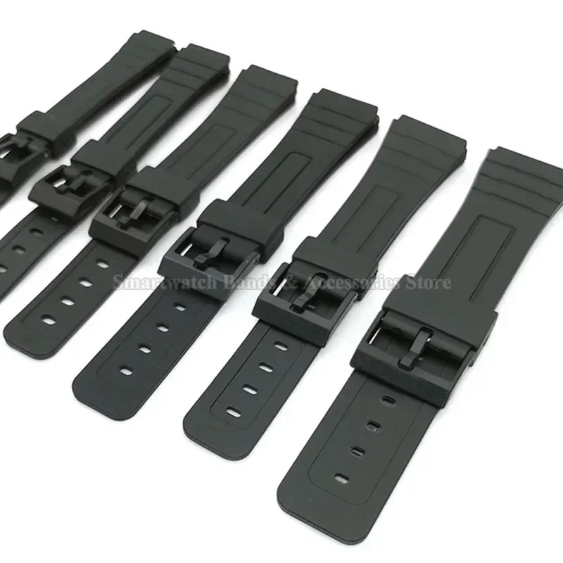 12mm 14mm 16mm 18mm 20mm 22mm Silicone Watch Strap for Casio Strap Waterproof Rubber Wrist Band Replacement Men Women Bracelet