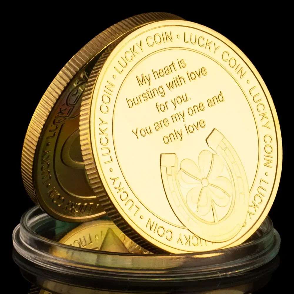 I Love You Creative Gift Silver Gold Plated Souvenir Coin My Heart Is Bursting with Love for You Commemorative Coin Gift