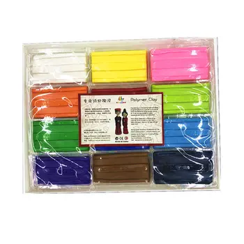 12-24色聚合物黏土 DIY黏土 手工製作 免燒兒童彩繪陶土 適合娃娃雕塑 10 最佳銷售 聚合物黏土套裝 - №9