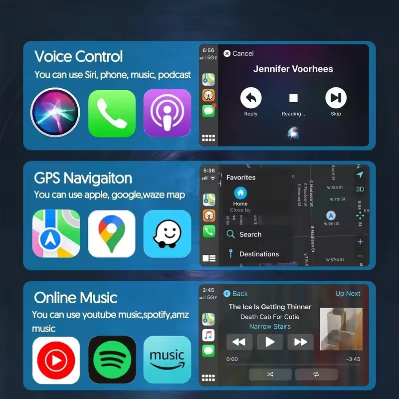 2026 nieuwe draadloze CarPlay & Android Auto dongle, snelle automatische verbinding, compact plug & play voor iPhone/Android, USB/USB-C, geen vertraging