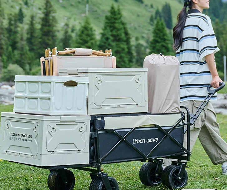 

Camping Cart Outdoor Folding Camping Cart Picnic Trailer Stall Pulling Cart