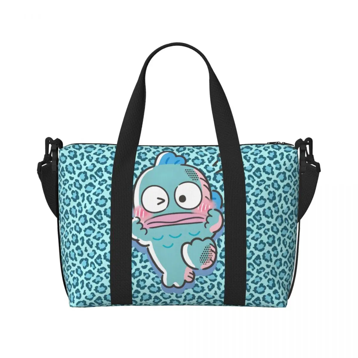 

Пользовательские Kawaii Hangyodon продуктовая сумка-тоут для покупок женские большие вместительные сумки с изображением рыбы клоуна пляжные дорожные сумки для спортзала