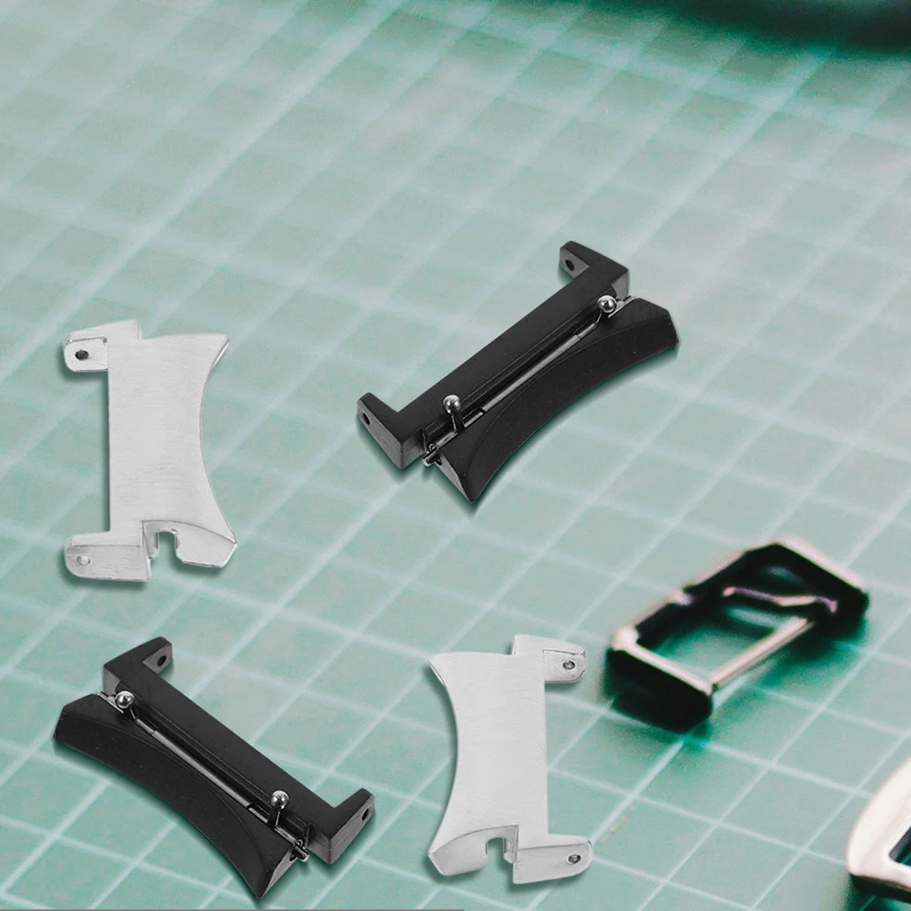 

4pcs Watch Band Connector Stainless Steel Clasp Replacement Metal Adapter Link Pins Strap Accessories