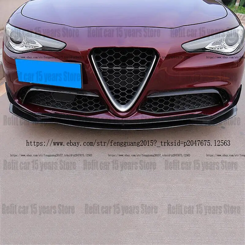 For Alfa Romeo Giulia 2017-2021 Real Carbon Fiber Front Lower Grille Molding Spoiler car accessories