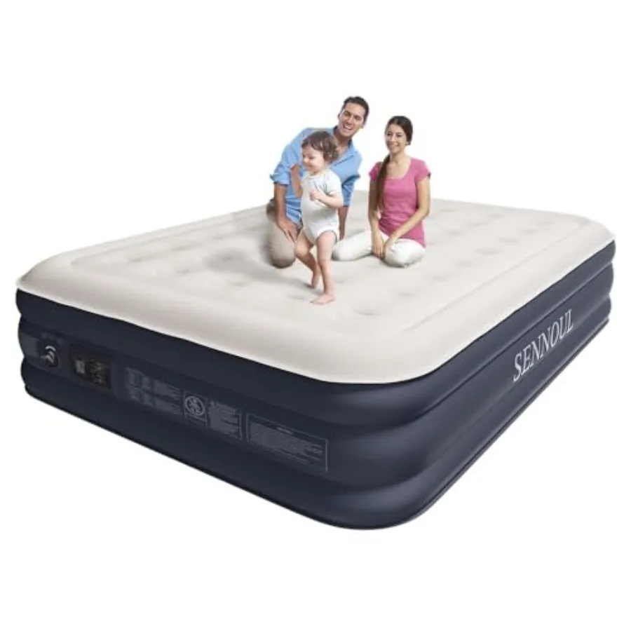 

Air Mattress Queen with Built in Pump Inflatable Mattress Blow Up Mattress 16 Raised Comfort Upgraded Surface Portable Bed Air