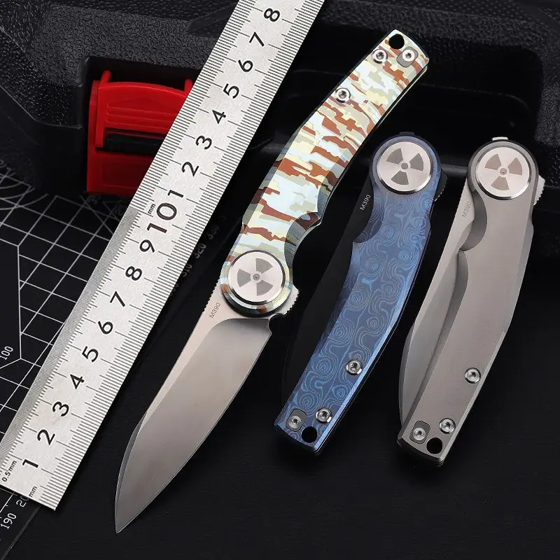 

Jungle Knife M390 Powder Steel Titanium Alloy Folding Knife Outdoor Knife Self-defense Camping Survival Folding Knife