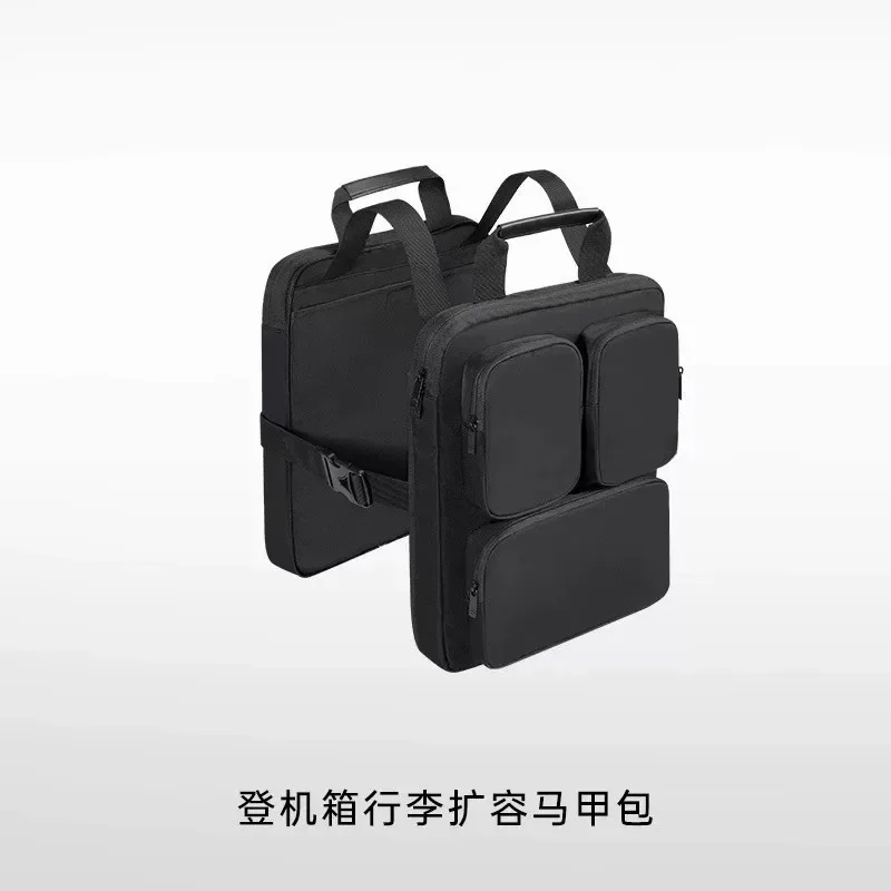 20-inch Luggage Add-On Bag: Large-Capacity Carry-On Hanging Bag with Foldable External Shoulder Strap, Storage Pockets
