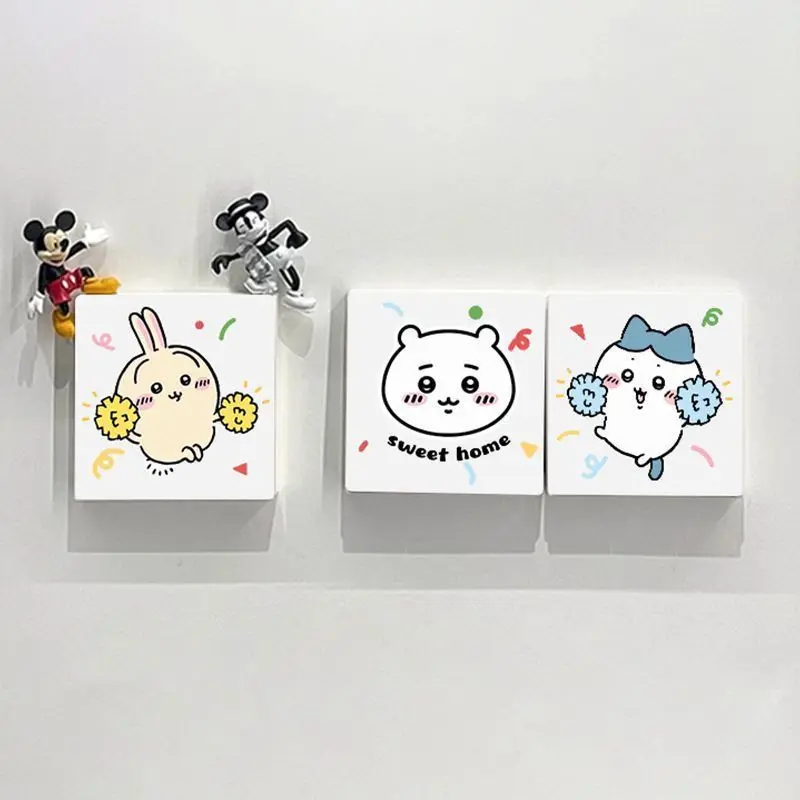 Cute Chiikawa Hachiware Switch Sticker Waterproof Home Socket Panel Decal Cartoon Decorative Sticker for Wall Beautification
