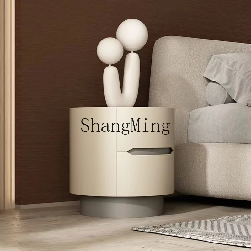 

FG high-end paint sticker bedside table cream wind bedside locker