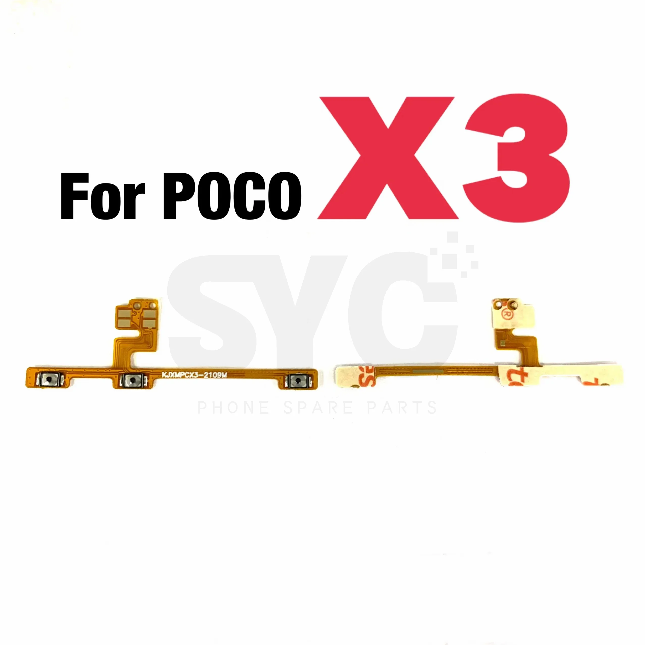 New Power On Off Switch Volume Key Button Flex Cable For Xiaomi Poco M3 X3 X3 Pro Replacement Parts