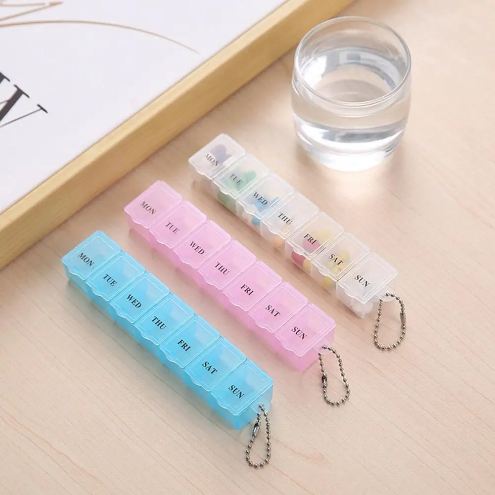 Pill Container Lightweight Pill Box Practical Store Pills  Great Multi-Compartment Design Pills Tablets Storage Box