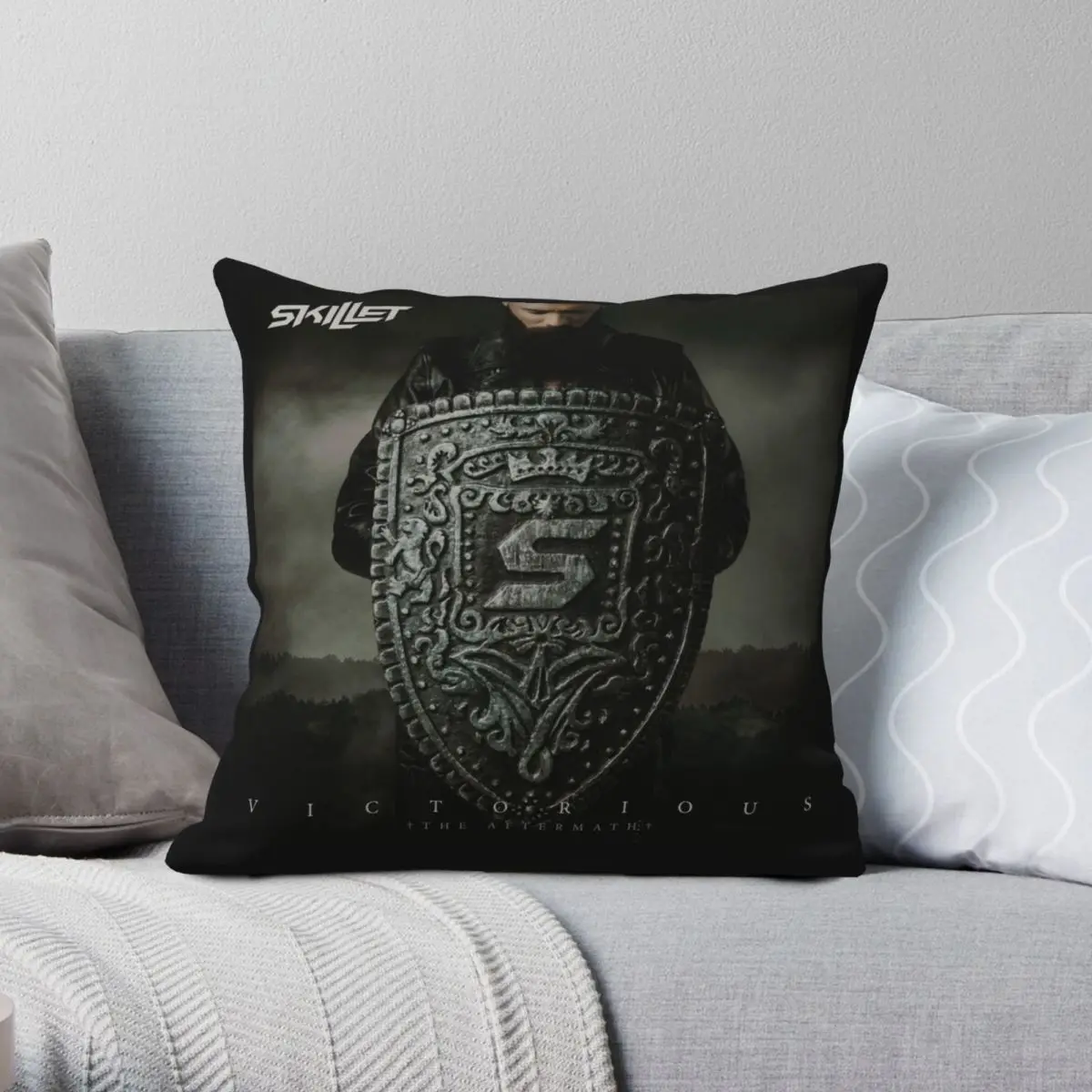 

Skillet Victorious Square Pillowcase Polyester Linen Velvet Pattern Zip Decorative Throw Pillow Case Sofa Cushion Cover