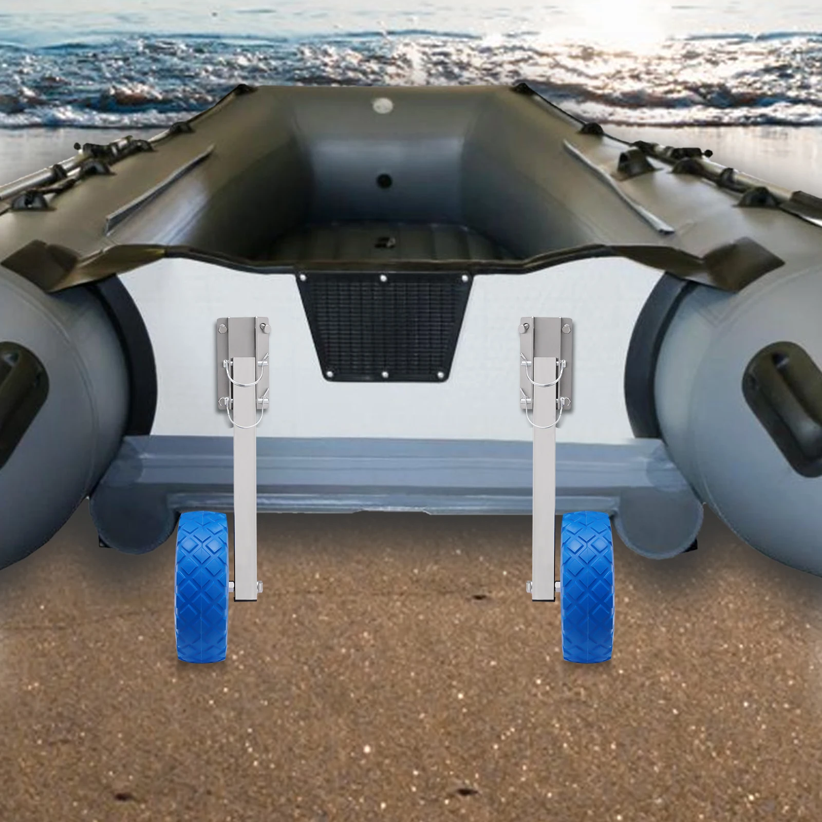 Slipreder for Inflatable Boats Removable Transport Wheels with 25cm Tires and 150 Kg Load Capacity Rear Wheels for All Types