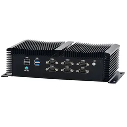 Mini PC industriel sans ventilateur, Intel Core i7 10870H/i7 9750H/i5 10200H/i5 9300H/Win 10/11, avec 3 HD-MI et 6 x COM, double LAN, pour ordinateur GPIO