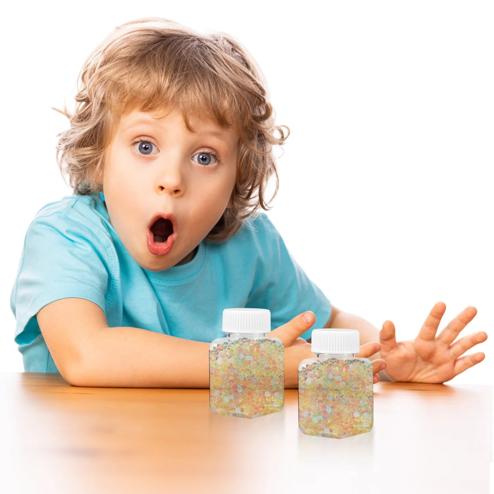 

10pcs Clear Bead Storage Bottles Reusable Plastic Subpackage Containers For Gun Refill Outdoor Game Small Leak-Proof Caps